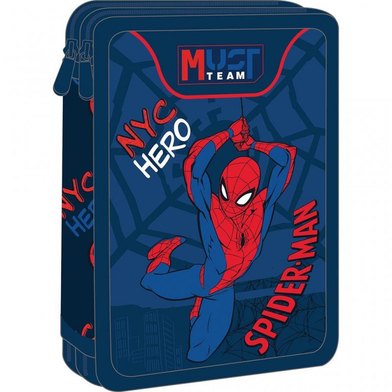 Κασετινα Διπλη Γεματη 15Χ5Χ21Εκ Spiderman Nyc Heros