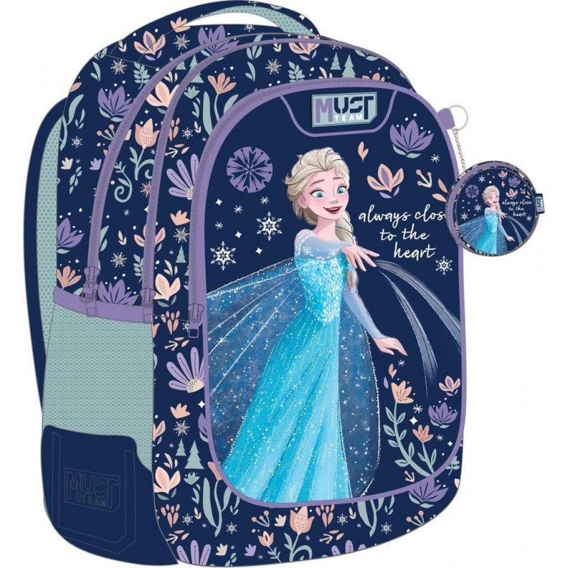 Σχολική Τσάντα Πλάτης Δημοτικού Frozen Always Close To The Heart Μπλε 32x18x43Εκ Must 