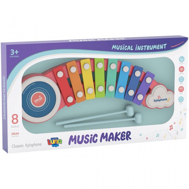 Μεταλλόφωνο 2 Χρώματα 38.2x4x21Εκ Luna