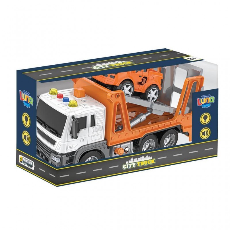 Φορτηγό Μεταφορέας Οχημάτων Friction 1:16 Με Ήχο Και Φως Luna Diakakis