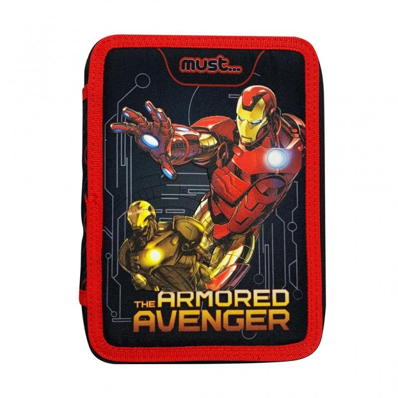 Κασετίνα Διπλή Γεμάτη 15x5x21Εκ Iron Man The Armored Avenger