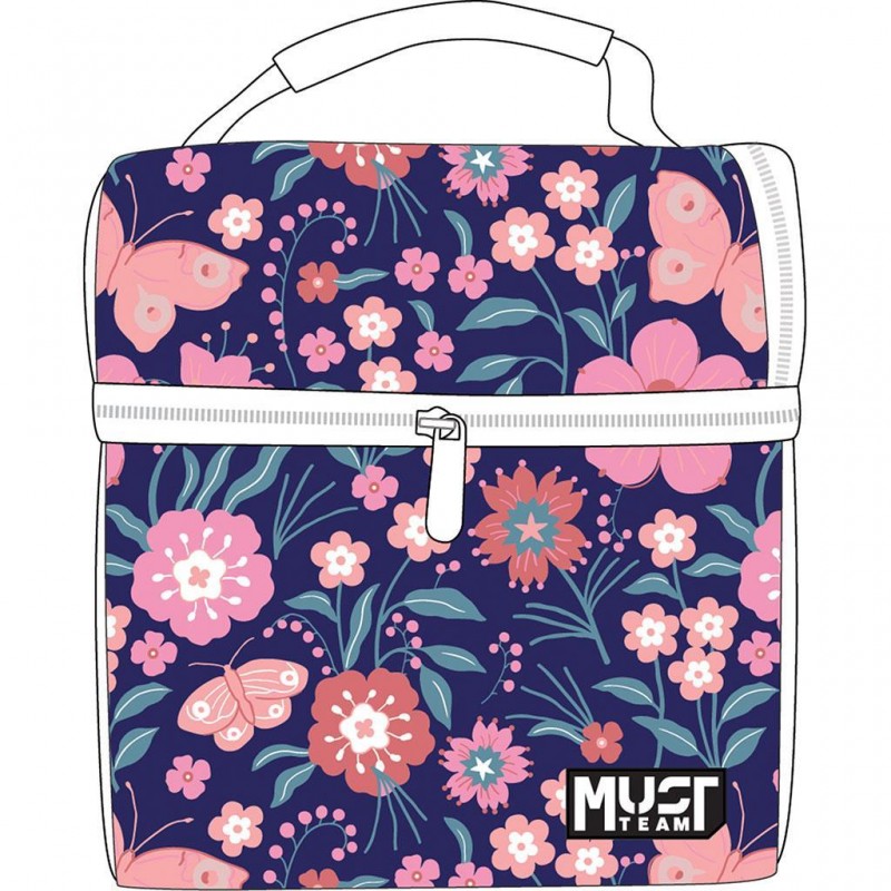 Τσαντάκι Φαγητού Ισοθερμικό Butterfly Flowers 22x16x28Εκ Must Team