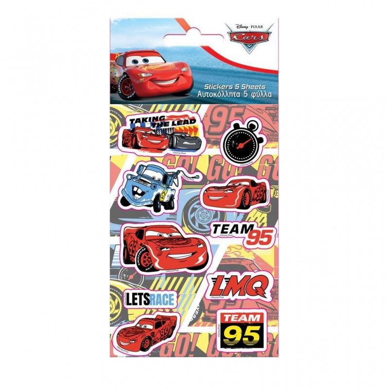 Αυτοκόλλητa Cars 8X12 5 Φύλλα Diakakis