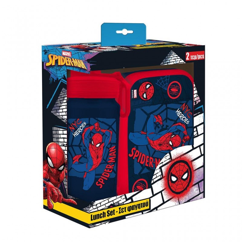 Σετ Φαγητοδοχείο 800ml & Παγούρι Αλουμινίου 500ml Spider-man Diakakis
