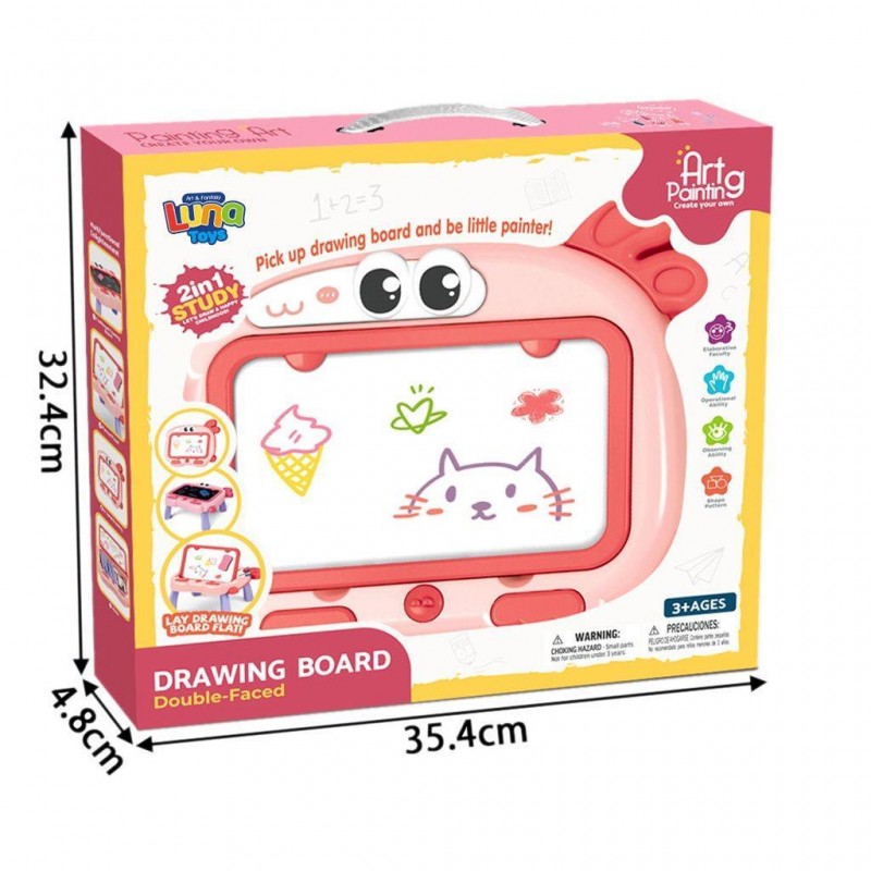 Πίνακας Μαγικός Επιδαπέδιος Ροζ 35.5x8.5x32.5Εκ Luna 