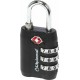 Λουκέτο Αποσκευών με 3ψήφιο Συνδυασμό με Πιστοποίηση TSA Μαύρο ACLOCK3 Diplomat