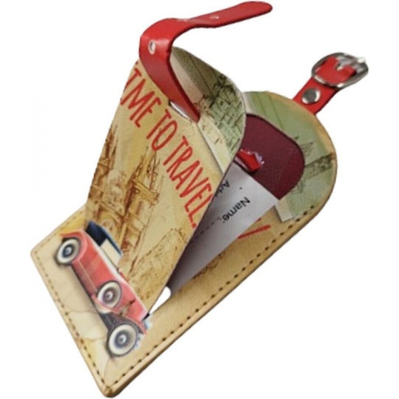 Ετικέτα Βαλίτσας Vintage Design Μπεζ 