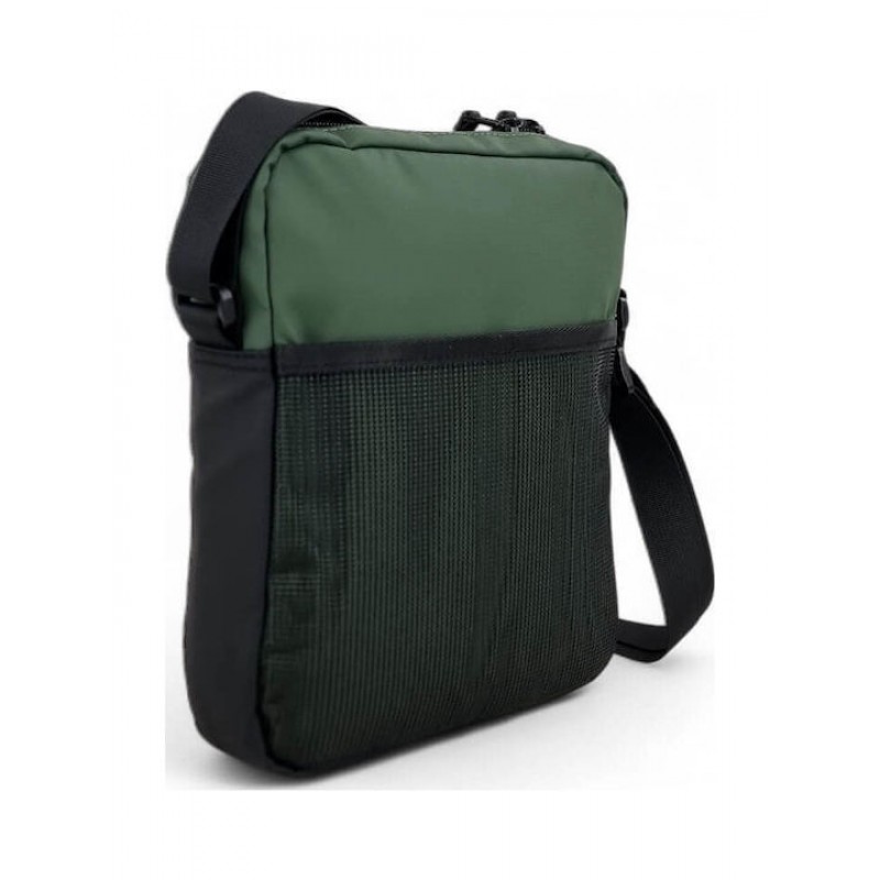 Τσαντάκι Ώμου Χιαστί Αντρικό Λαδί Brooklyn