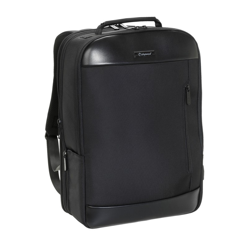 Τσάντα Πλάτης Αντρική Επαγγελματική Μαύρη Milano (EXPANDABLE) Diplomat