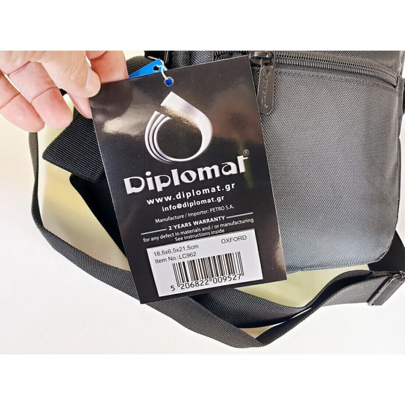 Τσαντάκι Αντρικό Ώμου/Χιαστί Μαύρο Montreal Diplomat