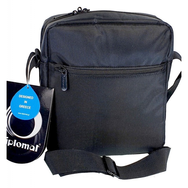 Τσαντάκι Αντρικό Ώμου/Χιαστί Μαύρο Montreal Diplomat