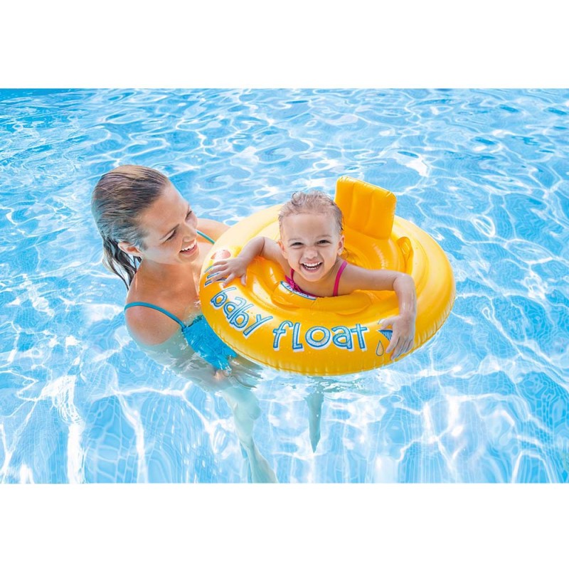 Βρεφικό Σωσίβιο Swimtrainer 70cm Για 6 Μηνών Έως 12 Μηνών Κίτρινο My Baby Float Intex 