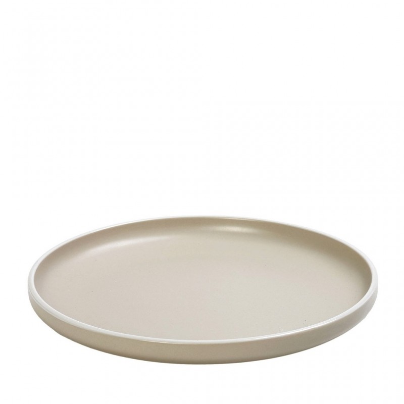 Πιάτο Ρηχό Στρογγυλό  Mood Beige Nordic/Step 27.3x27.3x3.5Εκ Espiel