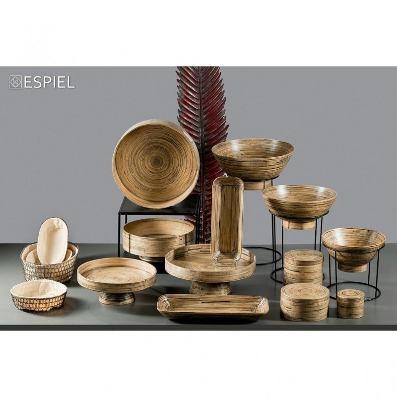 Δίσκος Στρογγυλός  Bamboo Με Πόδι 30Χ12εκ Bali Espiel