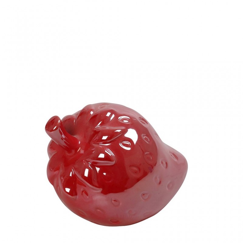 Φράουλα Διακοσμητική Κεραμική Κόκκινη 13,5x9,5Εκ