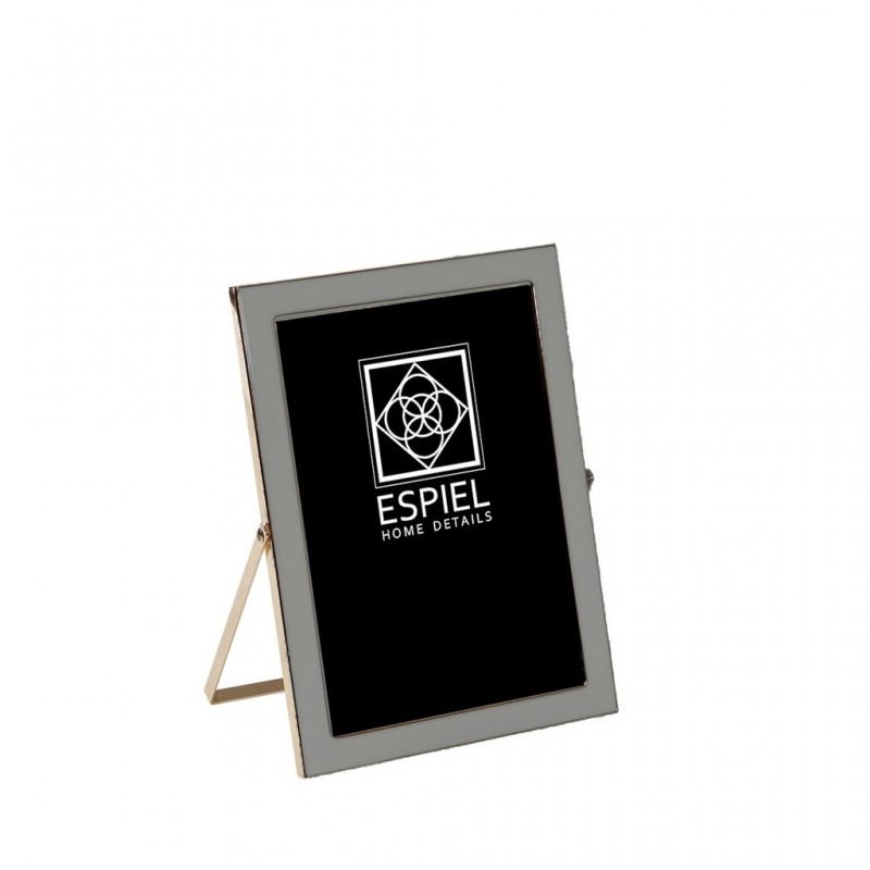 Κορνίζα Μεταλλική Γκρι Χρυσή 13x18Eκ