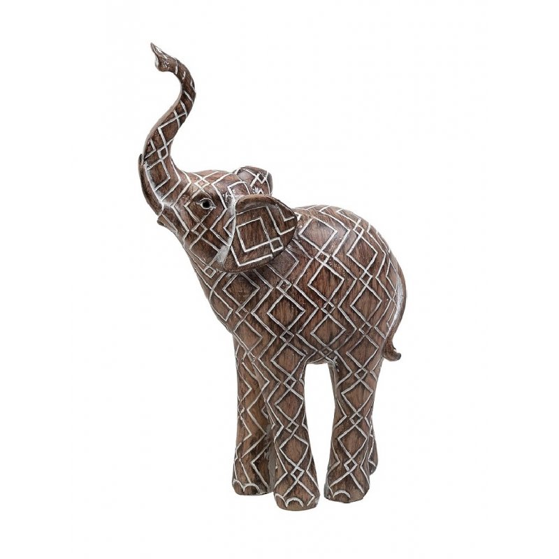 Διακοσμητικό "Ελέφαντας" Polyresin Μπεζ 18.5x9.5x35Εκ