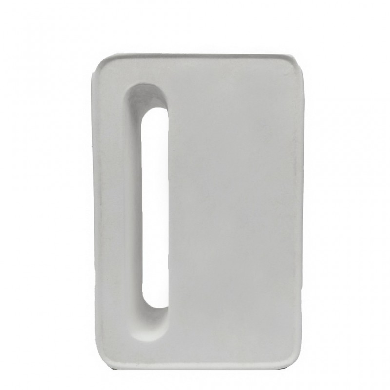 Βάζο Κρεμ Κεραμικό Ορθογώνιο Πλακέ 17Χ7.5Χ25.5Εκ Espiel