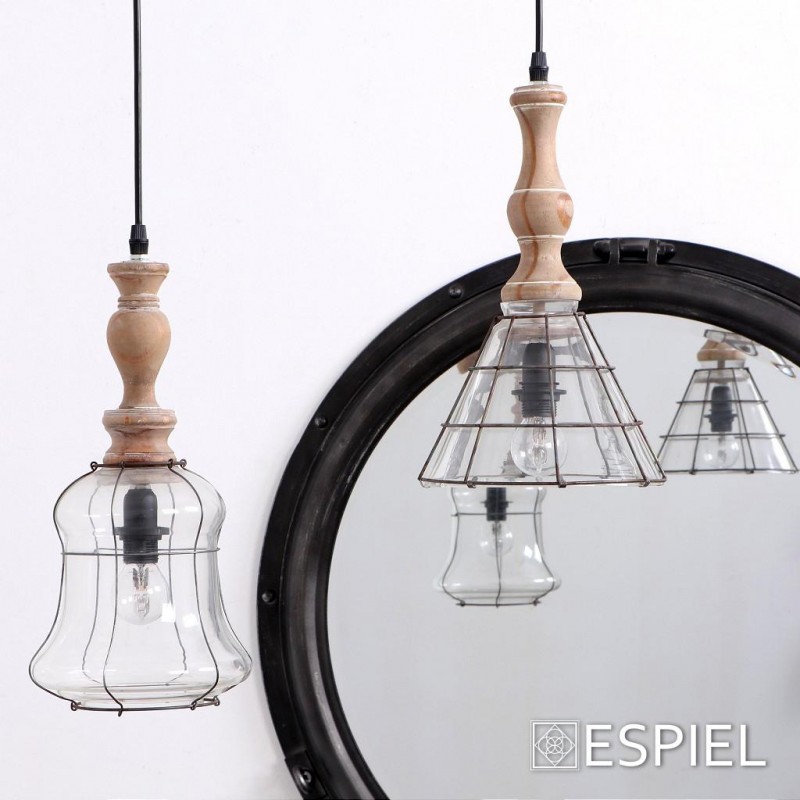 Φωτιστικό Οροφής Σύρμα/Γυαλί 19Εκ Espiel