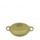 Volcano Κατσαρόλα Ρηχή Cast-Iron Χακί Με Enamel 3200Ml 30Εκ.