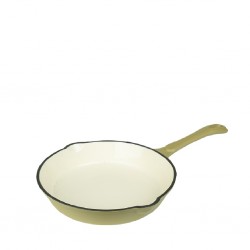 Volcano Τηγάνι Cast-Iron Χακί Με Enamel 25,5Εκ. Espiel