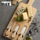Επιφάνεια Κοπής Τυριών & Μαχαίρια Σετ 3 Bamboo 42x15x40Εκ. Day Espiel