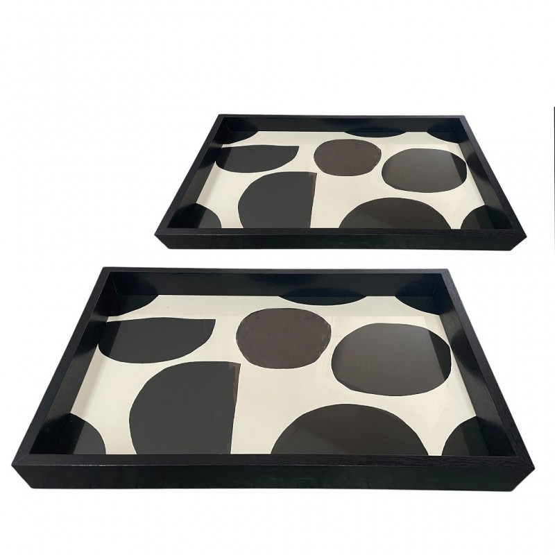 Δίσκοι Mdf Διακοσμητικοί Σετ2 37Χ22Χ5Εκ  46Χ31Χ5Εκ Espiel