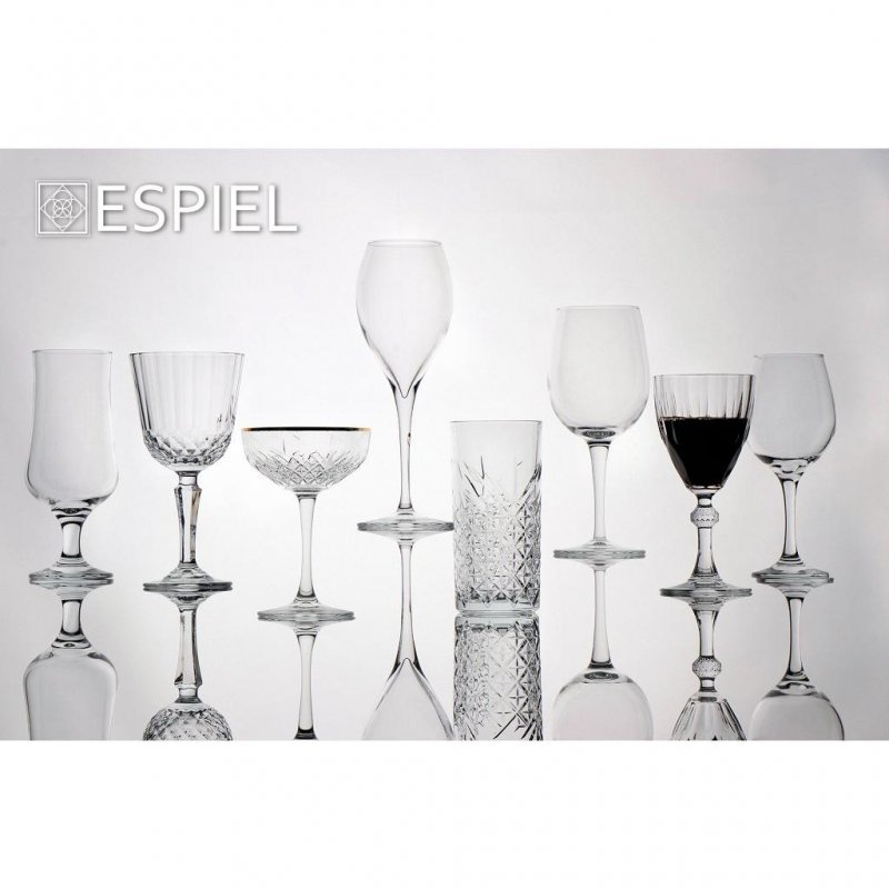 Ποτήρι Κρασιού Γυάλινο Διάφανο 245ml Espiel Diamond 8.25x8.25x17.7εκ