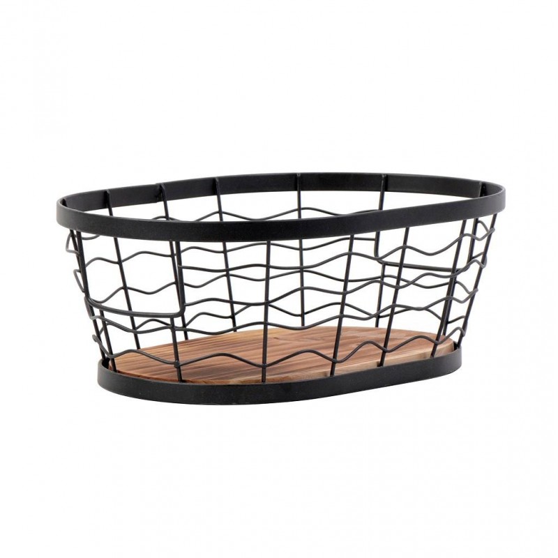 Καλάθι μεταλλικό μαύρο 26x16Εκ Espiel 
