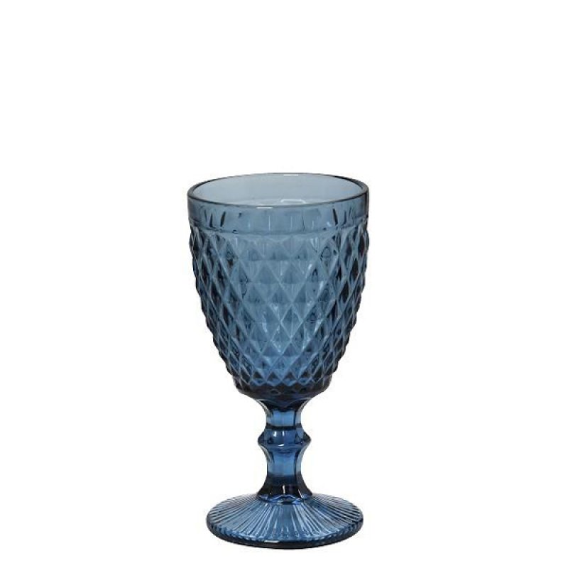 Ποτήρι Κρασιού Γυάλινο Μπλε 200Cc 8.3x8.3x15.5Εκ