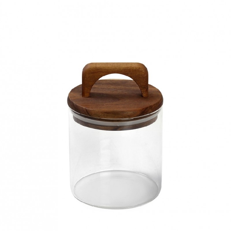 Γυάλινο Δοχείο Με Καπάκι Bamboo 550Ml 10x14.5Εκ Espiel