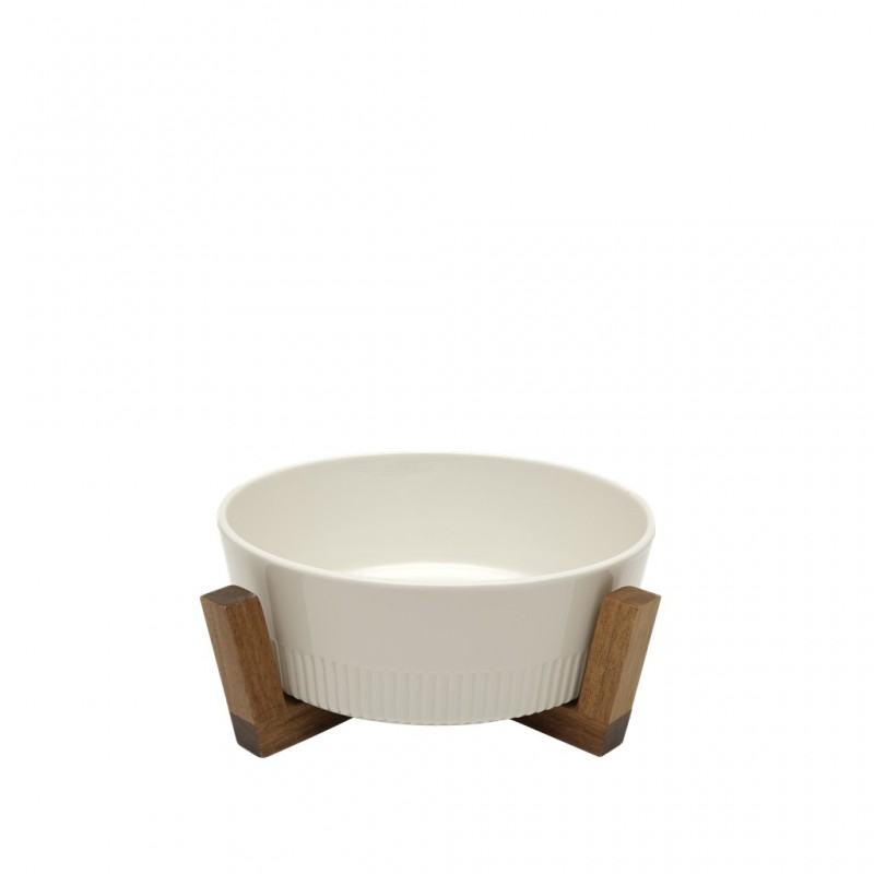 Σαλατιέρα/Πυρίμαχο Πορσελάνη με Βάση Ακακίας 23X23X8Εκ Espiel