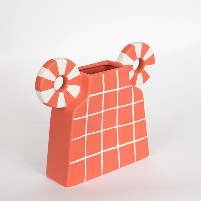 Βάζο Κεραμικό Σομόν 30,6x 8x22.5cm