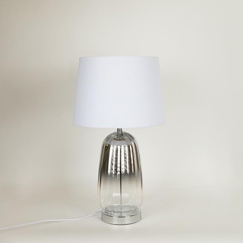 Μεταλλικό Πορτατίφ με Λευκό Καπέλο και Ασημί Βάση 52x30Εκ Estheti