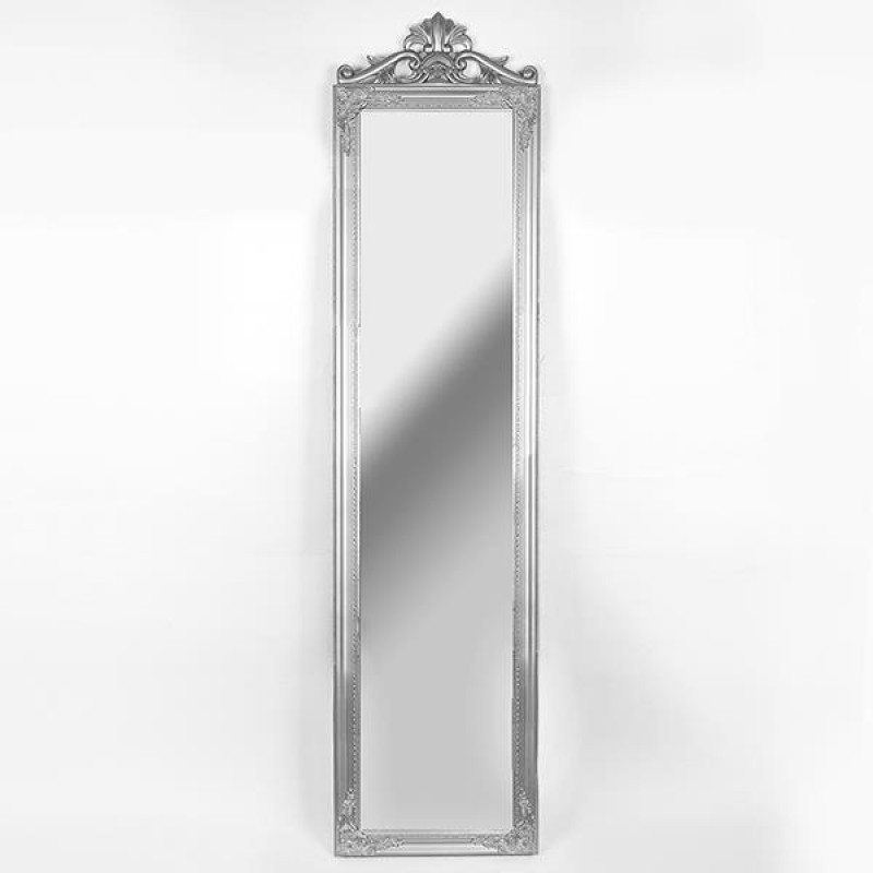 Καθρέφτης Επιδαπέδιος Ασημένιος PU 45x5x180cm Estheti