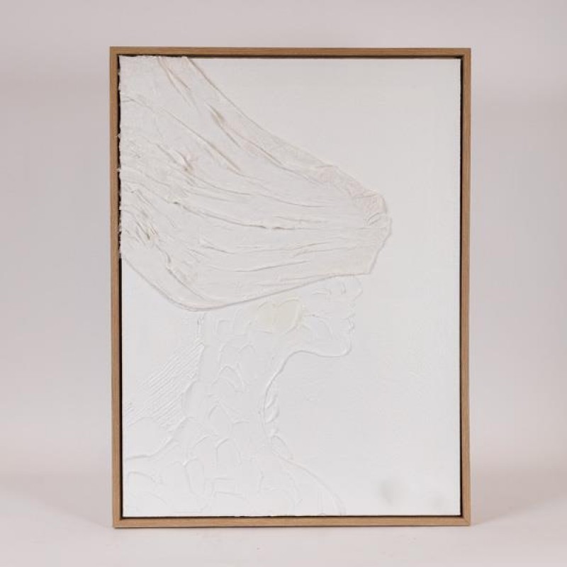 Πίνακας Φιγούρα Σε Καμβά Λευκός Χρειροποίητος 60x3.8x80Εκ Estheti