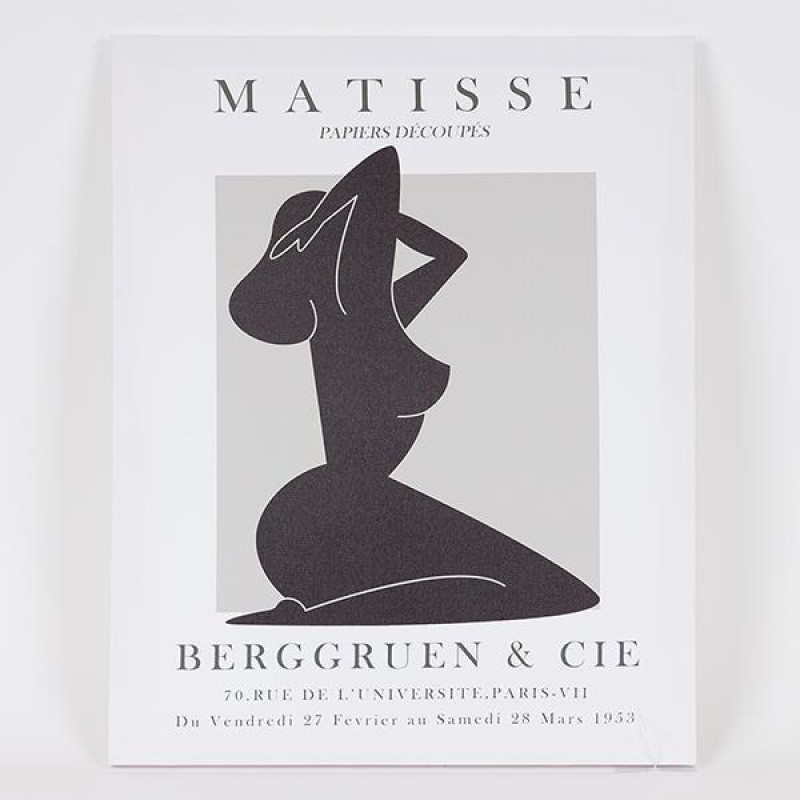 Πίνακας Σε Καμβά Γυναικεία Φιγούρα MATISSE Μαύρο-Γκρι-Λευκό 40x50Εκ Estheti