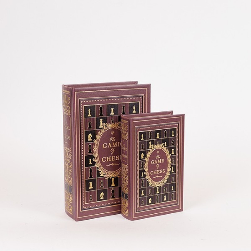 Διακοσμητικά Κουτιά Game Of Chess S/2 Ξύλινο Καφέ 27x18x7cm Estheti