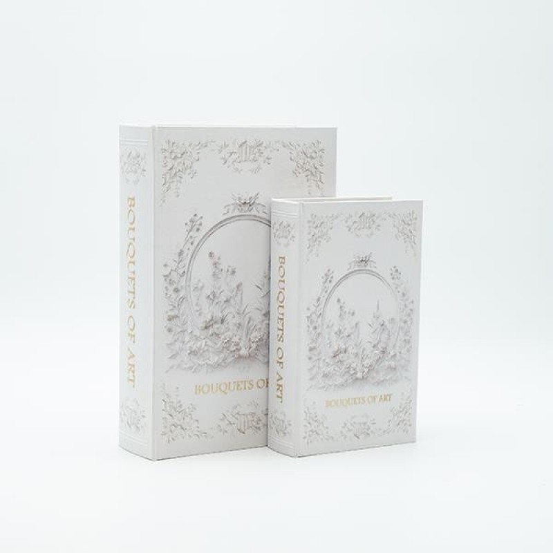 Διακοσμητικό Κουτί Βιβλίο Ξύλινο Άσπρο 18x7x27Εκ Estheti