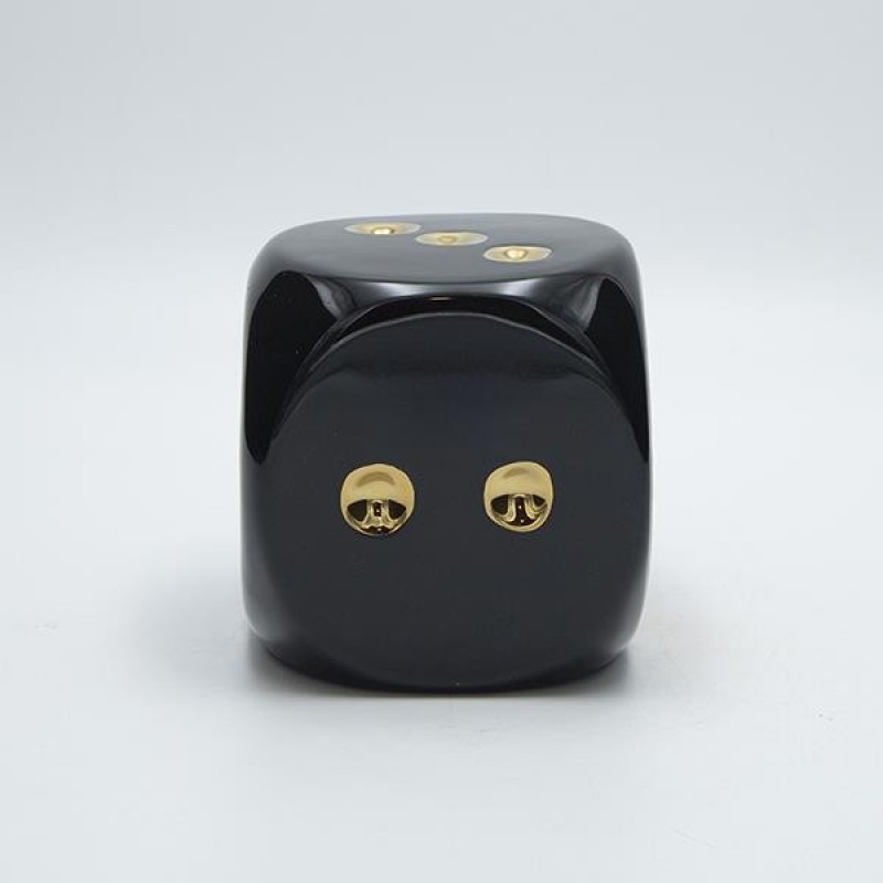 Διακοσμητικό Ζάρι Επιτραπέζιο Λευκό-Χρυσό 10x10x9.5Εκ Estheti