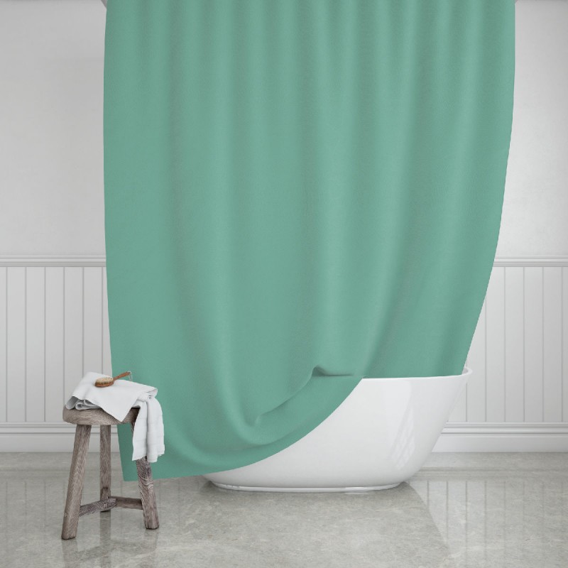 Κουρτίνα Μπάνιου Αδιάβροχη Πολυεστερική Πράσινη 180x200εκ Estia