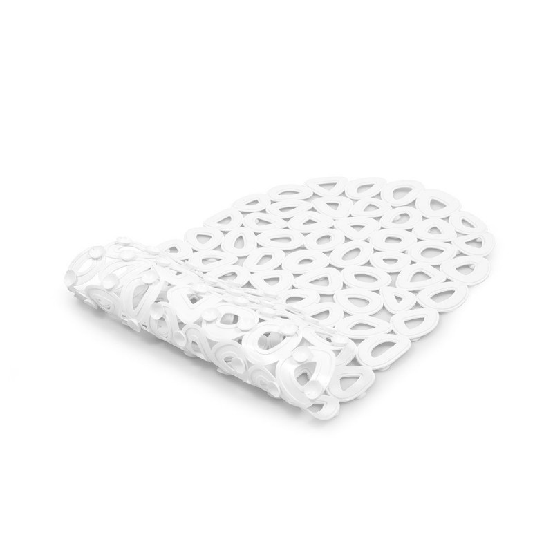 Αντιολισθητικό Πατάκι Μπάνιου Eco Ανακυκλωμένο Pvc Λευκό 68x35cm Estia