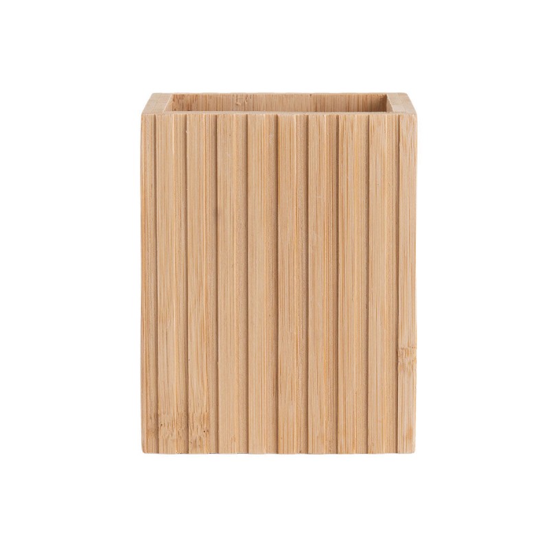 Θήκη Οδοντόβουρτσας Bamboo Essentials Τετράγωνη 8.3x6.5x10.3cm Estia