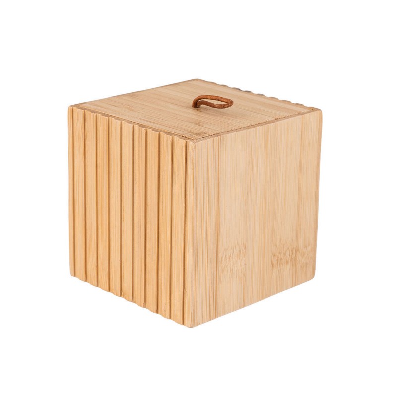 Κουτί Αποθήκευσης Και Οργάνωσης Μπάνιου  Bamboo  Essentials 9x9x8Cm