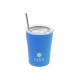 Θερμός Ποτήρι με Καλαμάκι 350ml Coffee Mug Save The Aegean Olympic Blue Estia