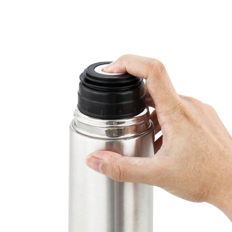 Μπουκάλι θερμός με βαλβίδα Ανοξείδωτο Διπλό Τοίχωμα με Κενό Αέρος (Vacuum)1000ml