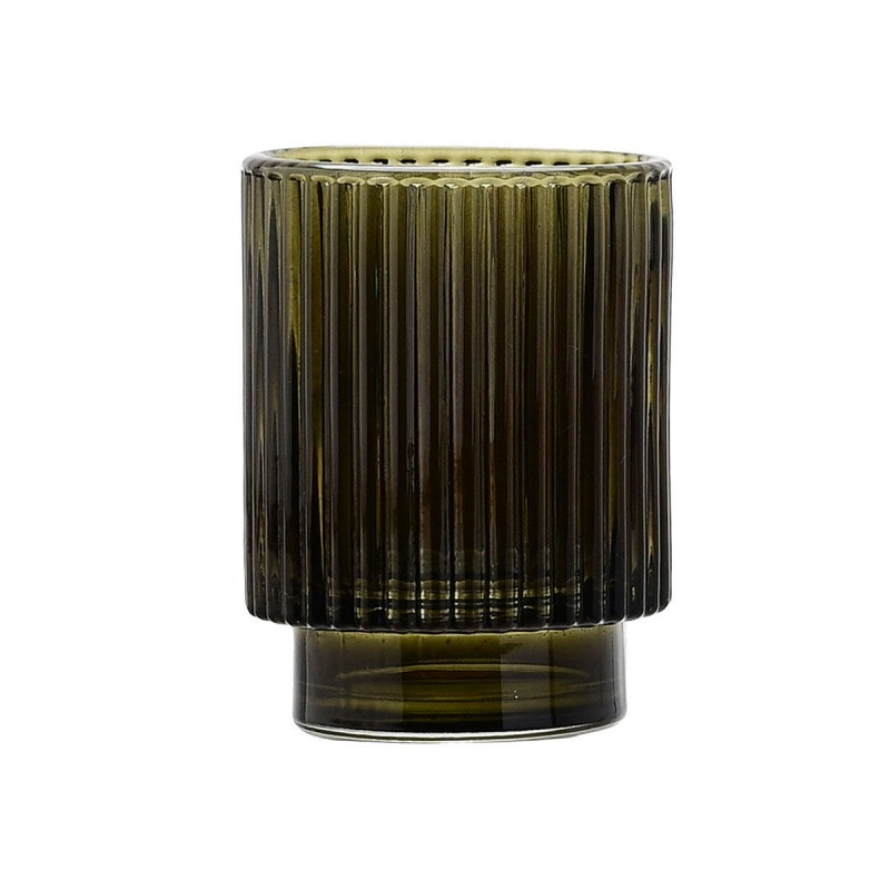 Ποτηράκι Μπάνιου Glass 7.5x7.5x9.7Cm Olive Green Estia 