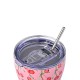 Estia Θερμός Coffee Mug Save The Aegean 350ml Cherry Rose