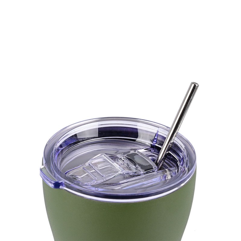 Ανακυκλώσιμο Ποτήρι Θερμός Ανοξείδωτο Coffee Mug Save The Aegean BPA Free 350ml Forest Spirit Με Καλαμάκι Estia 