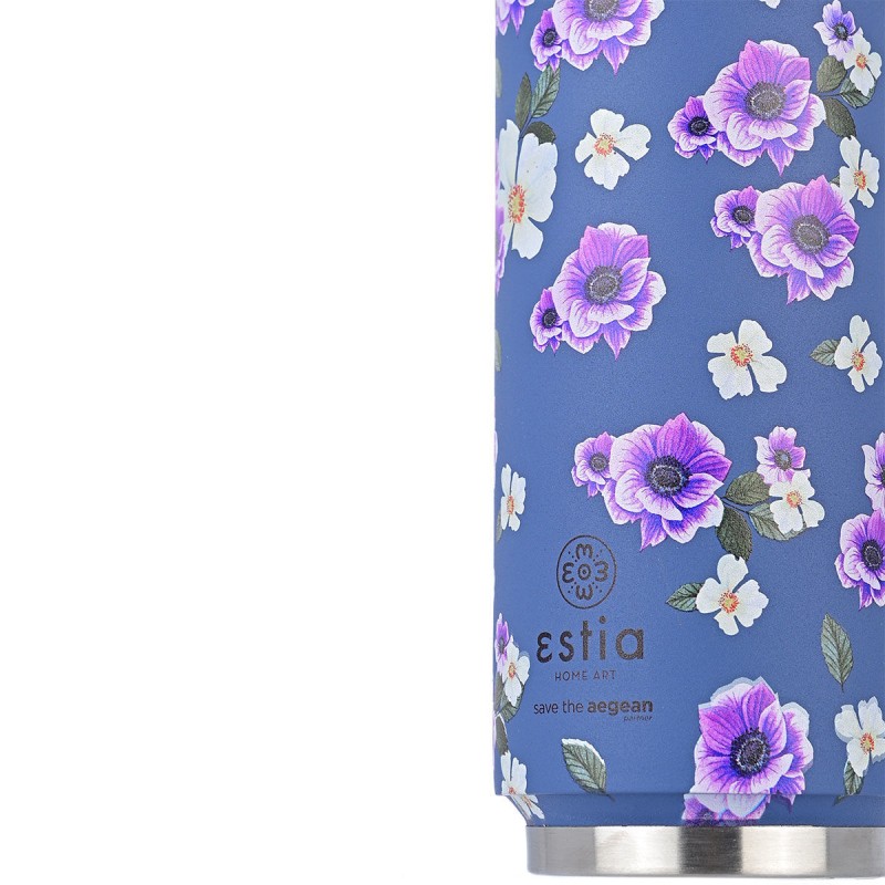 Estia Θερμός Travel Cup Save The Aegean 500Ml Garden Blue